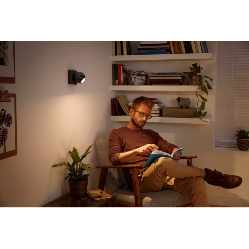 Philips - LED Aptumšojams starmetis Hue BUCKRAM 1xGU10/5W/230V + tālvadības pults