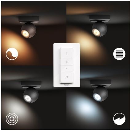 Philips - LED Aptumšojams starmetis Hue BUCKRAM 1xGU10/5W/230V