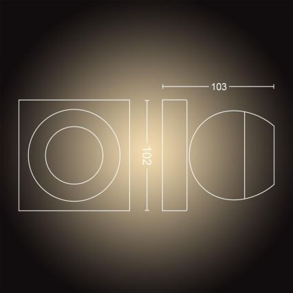 Philips - LED Aptumšojams starmetis Hue BUCKRAM 1xGU10/5W/230V + tālvadības pults
