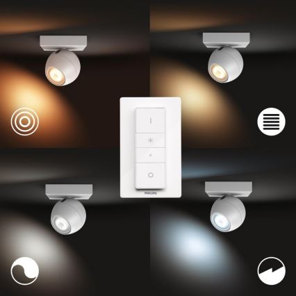 Philips - LED Aptumšojams starmetis Hue BUCKRAM 1xGU10/5W/230V