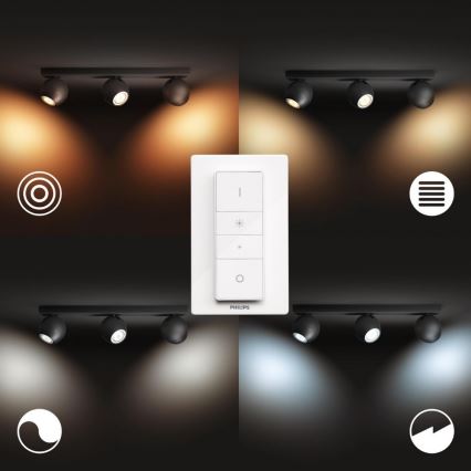 Philips - LED Aptumšojams starmetis Hue BUCKRAM 3xGU10/5W/230V