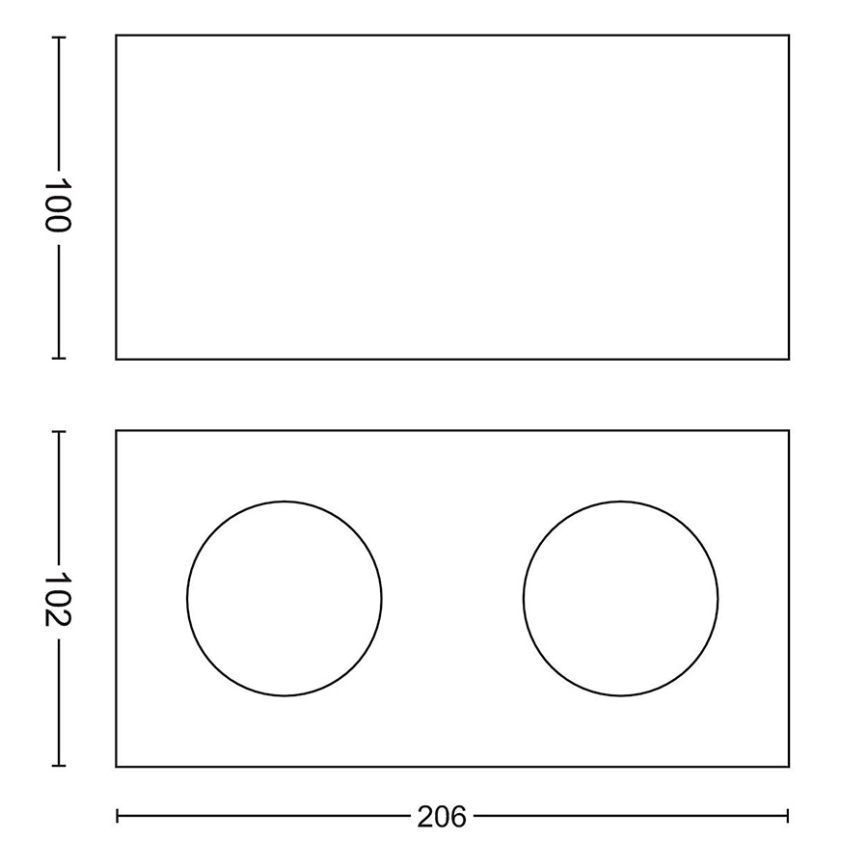 Philips 50492/31/P0 - LED Aptumšojams starmetis MYLIVING BOX 2xLED/4,5W/230V