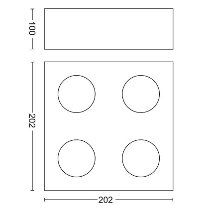 Philips - LED Aptumšojams starmetis 4xLED/4,5W/230V