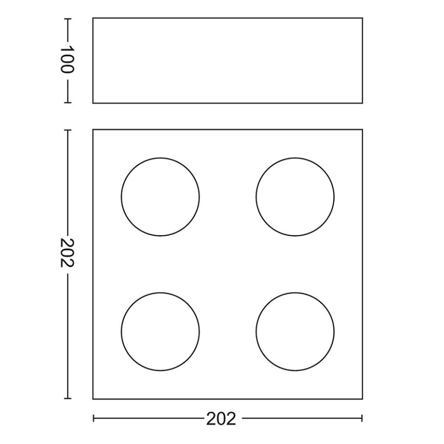 Philips - LED Aptumšojams starmetis 4xLED/4,5W/230V