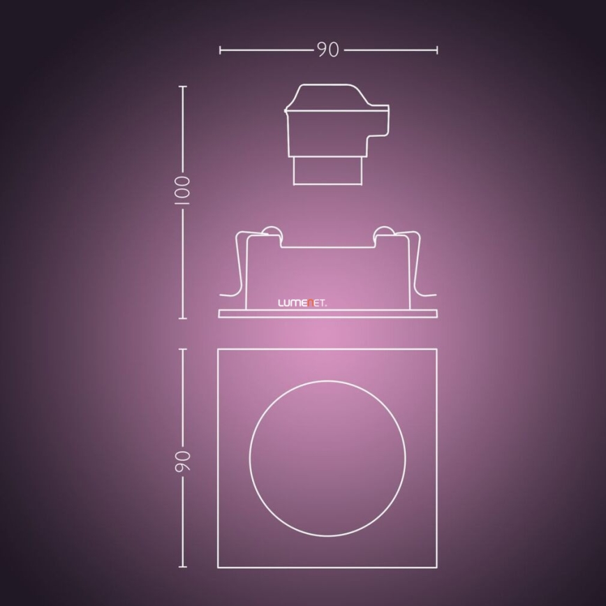 Philips - LED RGB Iegremdējama lampa Hue CENTURA 1xGU10/5.7W/230V