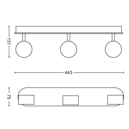 Philips - LED Aptumšojams starmetis 3xLED/4,5W/230V