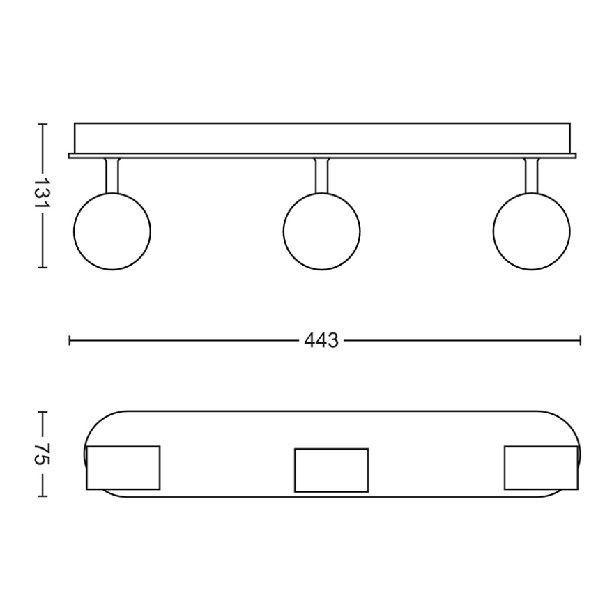 Philips - LED Aptumšojams starmetis 3xLED/4,5W/230V