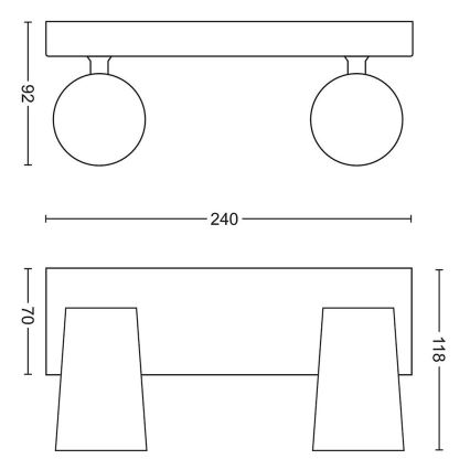 Philips - LED Starmetis 2xGU10/5,5W/230V