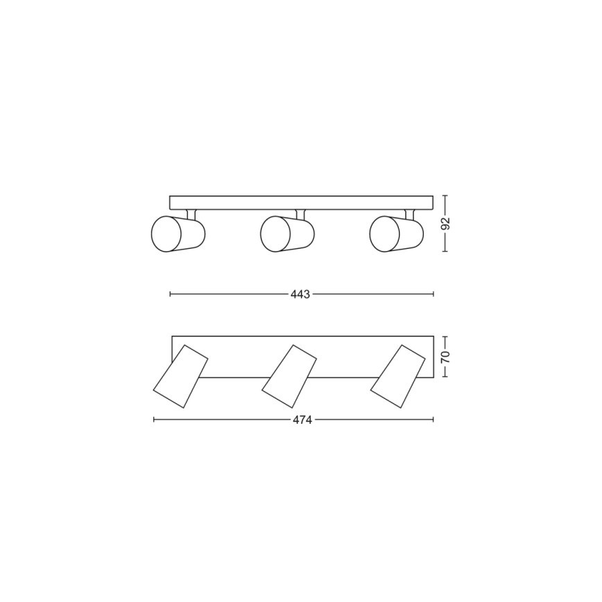 Philips - LED Starmetis 3xGU10/5,5W/230V