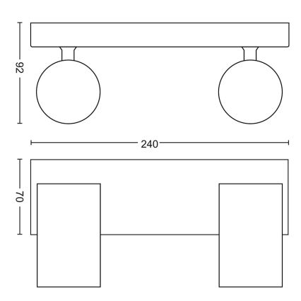 Philips - Starmetis 2xGU10/10W/230V