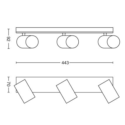 Philips - Starmetis 3xGU10/5,5W/230V