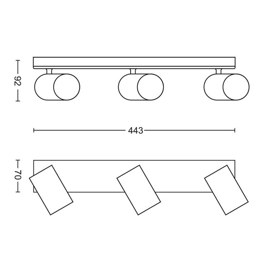 Philips - Starmetis 3xGU10/5,5W/230V