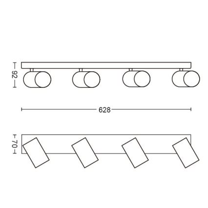 Philips - Starmetis 4xGU10/5,5W/230V