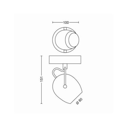 Philips 50611/30/P0 - LED Starmetis RIVANO LED/4,3W/230V