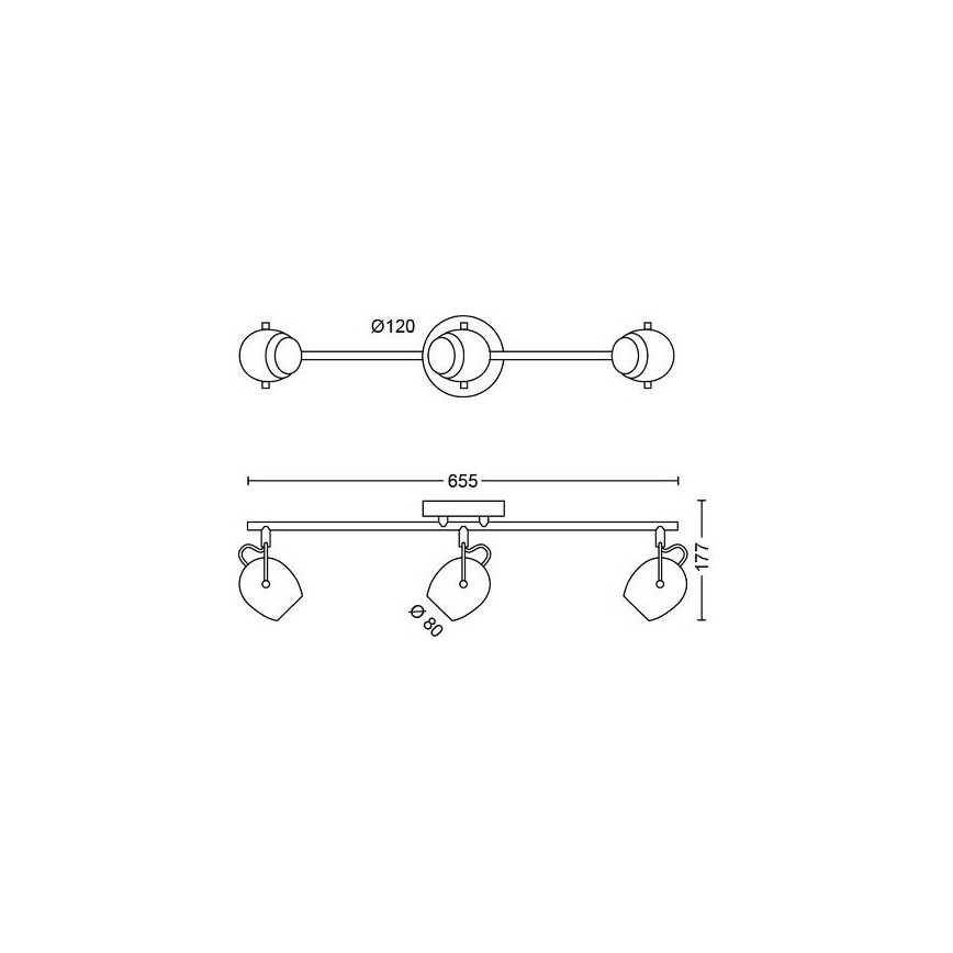 Philips - LED Starmetis 3xLED/4,5W/230V