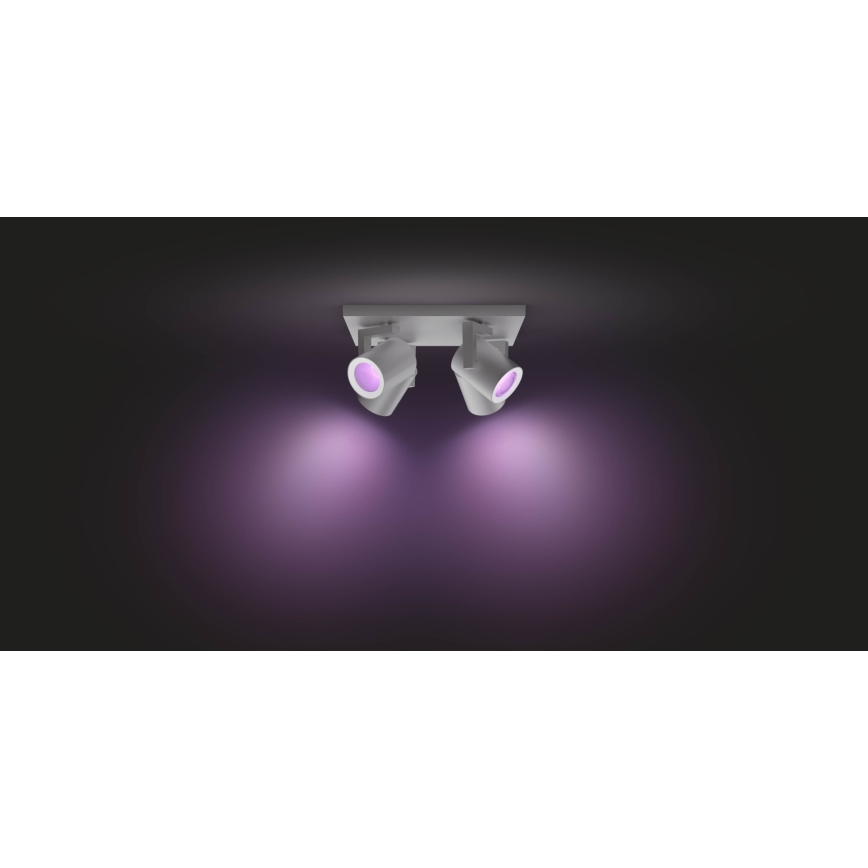 Philips - LED RGBW Aptumšojams starmetis Hue ARGENA 4xGU10/5,7W/230V