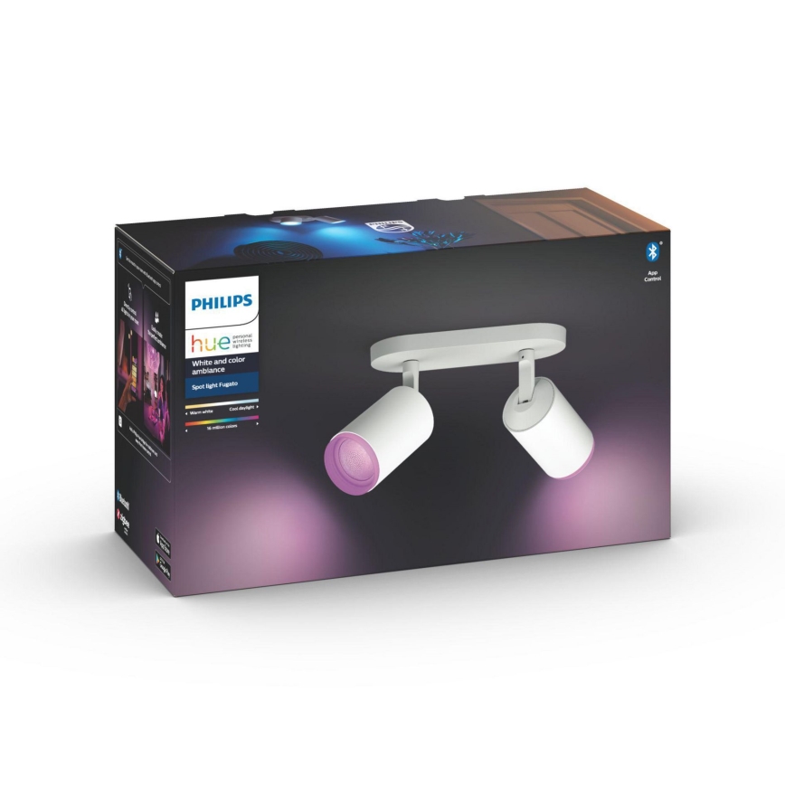 Philips - LED RGBW Aptumšojams starmetis Hue FUGATO 2xGU10/5,7W/230V