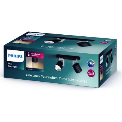 Philips - LED Aptumšojams starmetis 2xLED/4.5W/230V