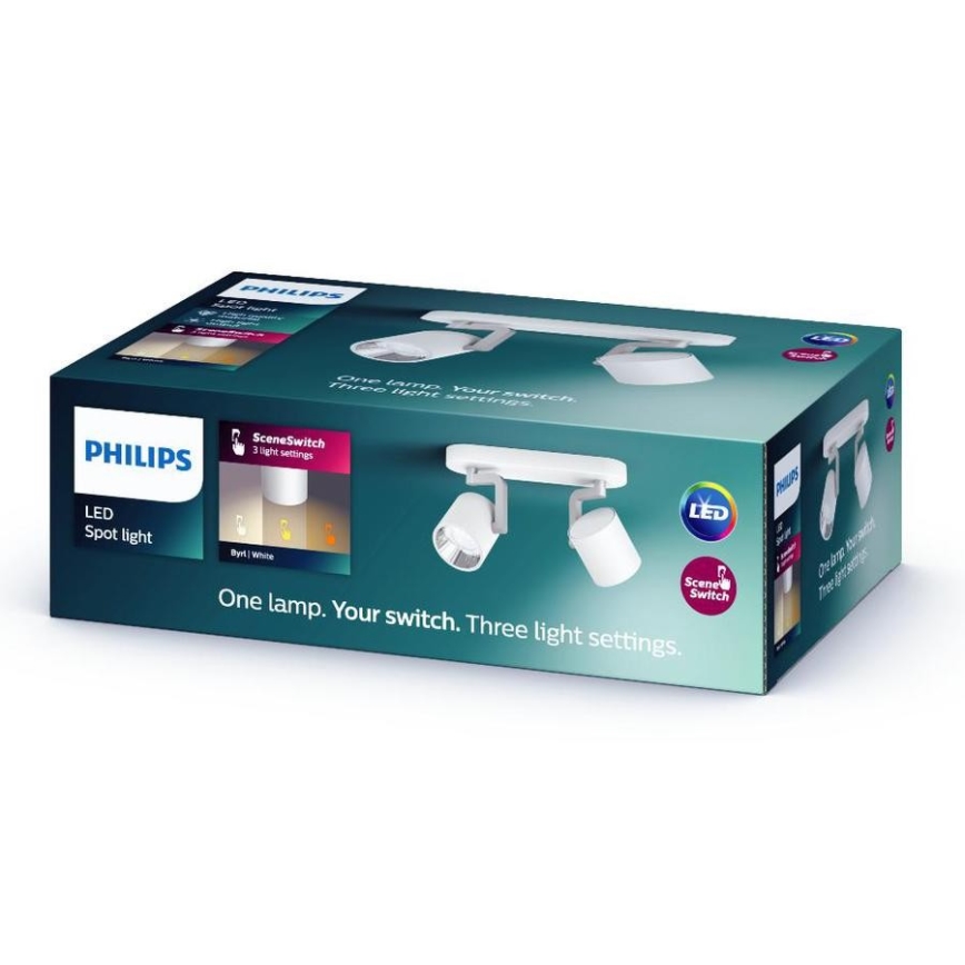 Philips - LED Aptumšojams starmetis 2xLED/4.5W/230V