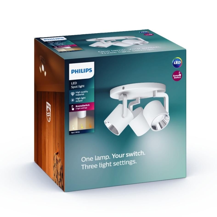 Philips - LED Aptumšojams starmetis 3xLED/4.5W/230V