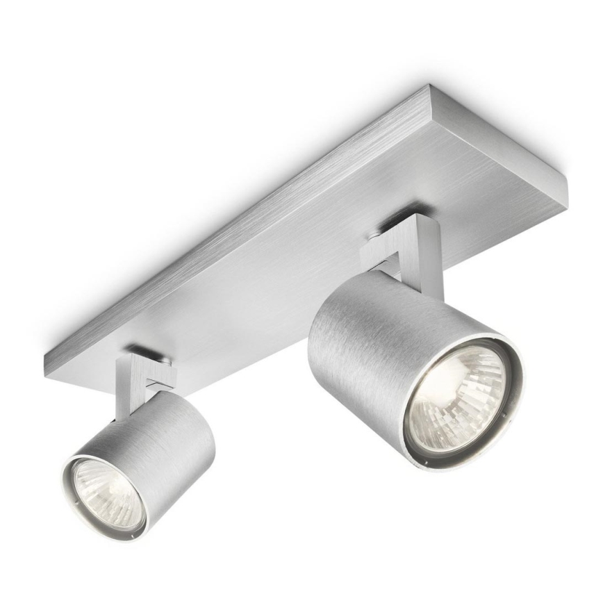 Philips 53092/48/16 - Lampa RUNNER sudrabs 2xGU10/35W/230V