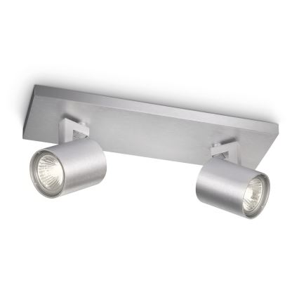 Philips 53092/48/16 - Lampa RUNNER sudrabs 2xGU10/35W/230V