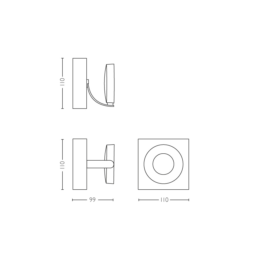 Philips 53170/31/P0 - Regulējams punktveida gaismeklis MYLIVING CLOCKWORK LED/4,5W