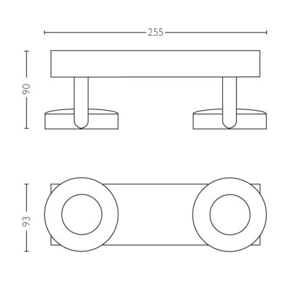 Philips - Aptumšojams starmetis 2xLED/4.5W