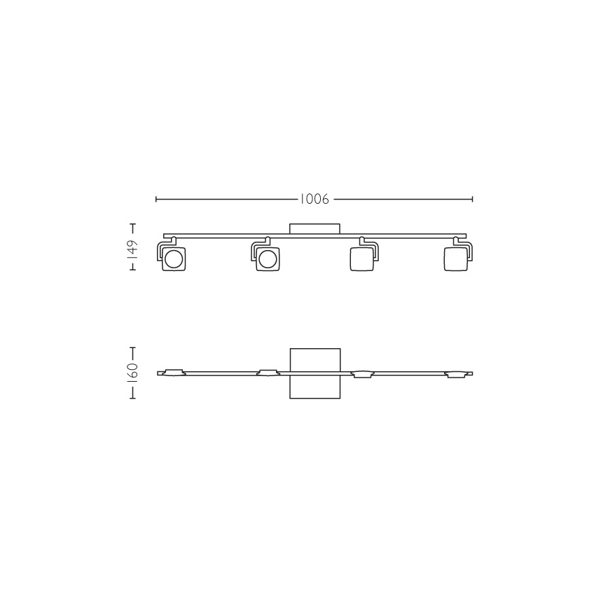 Philips 53194/48/P0 - LED lampa MILLENNIUM 4xLED/4,5W/230V
