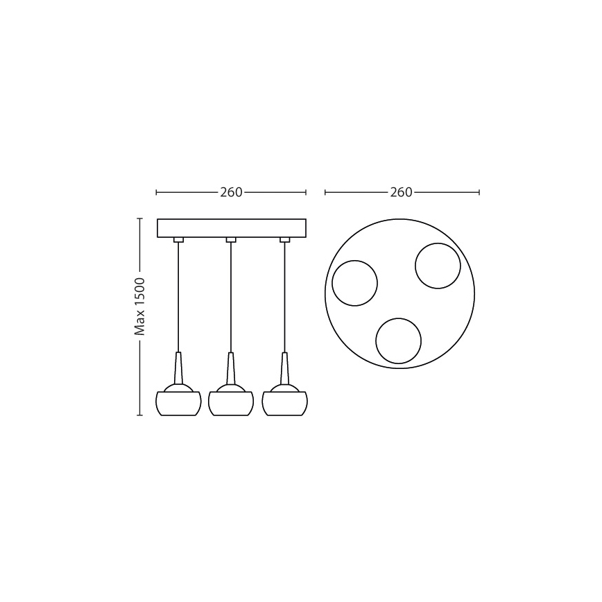 Philips 53223/11/16 - LED piekarama lampa CYPRESS 3xLED/3W/230V