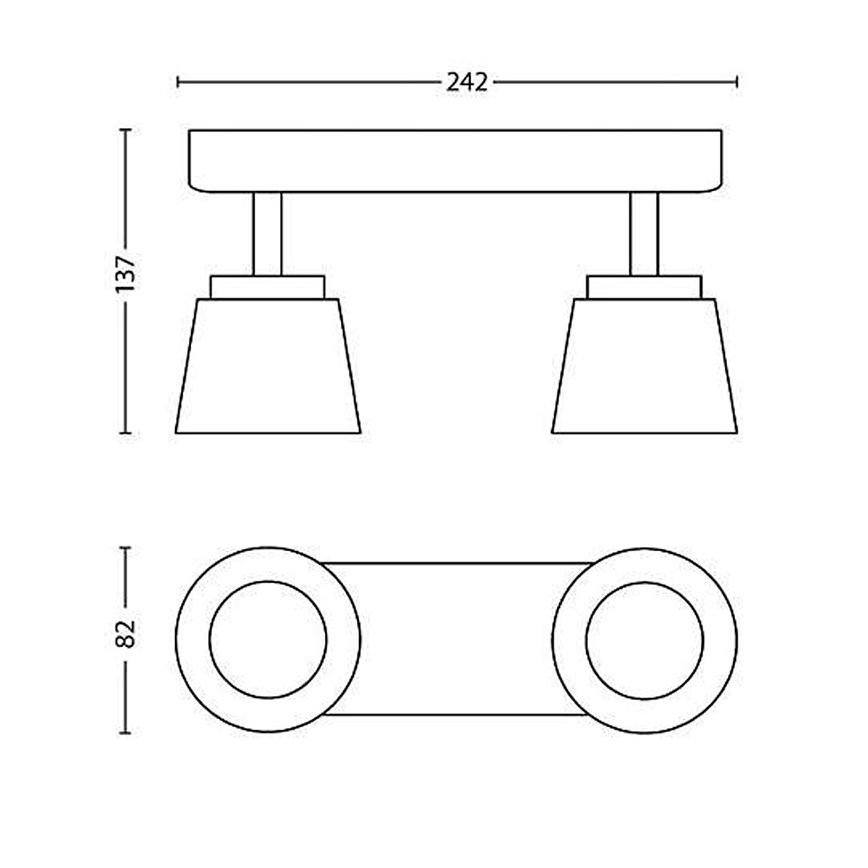 Philips - LED starmetis 2xLED/4W/230V