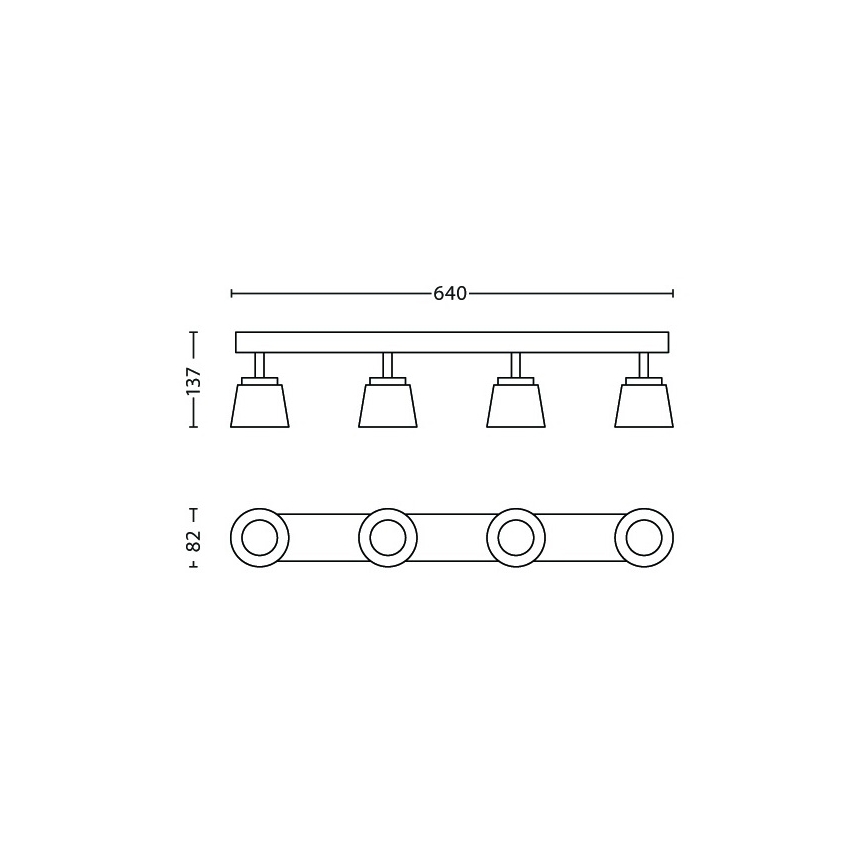 Philips - LED starmetis 4xLED/4W/230V