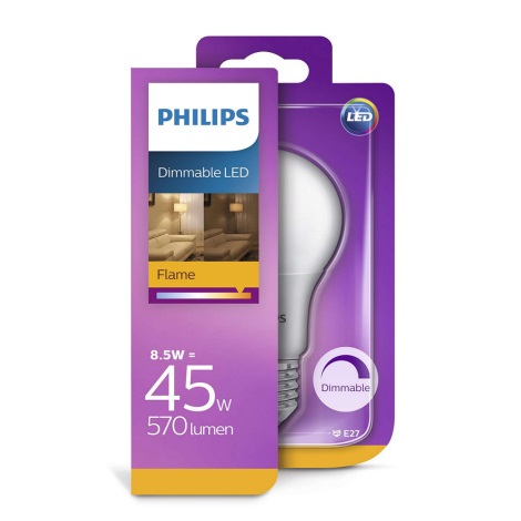 Philips 538627 - LED aptumšojama spuldze E27/8,5W/230V 2000K