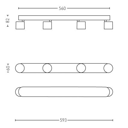 Philips - LED Aptumšojams starmetis 4xLED/4,5W/230V