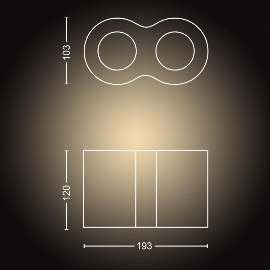 Philips - LED Aptumšojams gaismeklis Hue PILLAR 2xGU10/5W/230V + TP