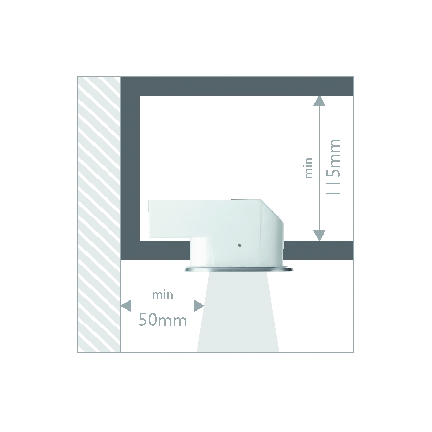 Philips 57955/48/16 - Vannas istabas iebūējamais gaismeklis SMARTSPOT 1xE27/12W