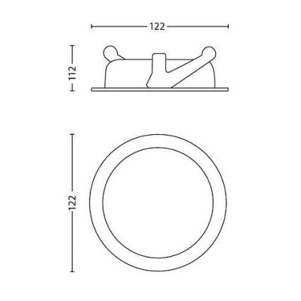 Philips - LED Aptumšojama iegremdējama lampa/4,5W/230V