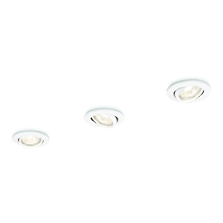 Philips 59243/31/E7 - KOMPLEKTS 3x Iegremdējama lampa ENIF 1xGU10/50W/230V