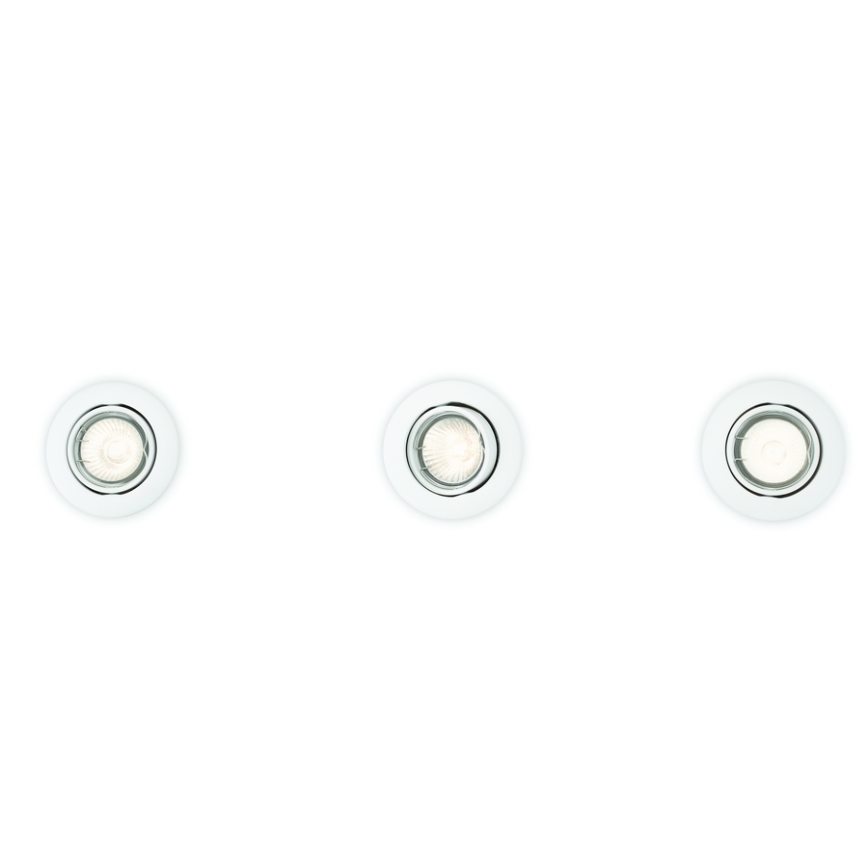 Philips 59243/31/E7 - KOMPLEKTS 3x Iegremdējama lampa ENIF 1xGU10/50W/230V