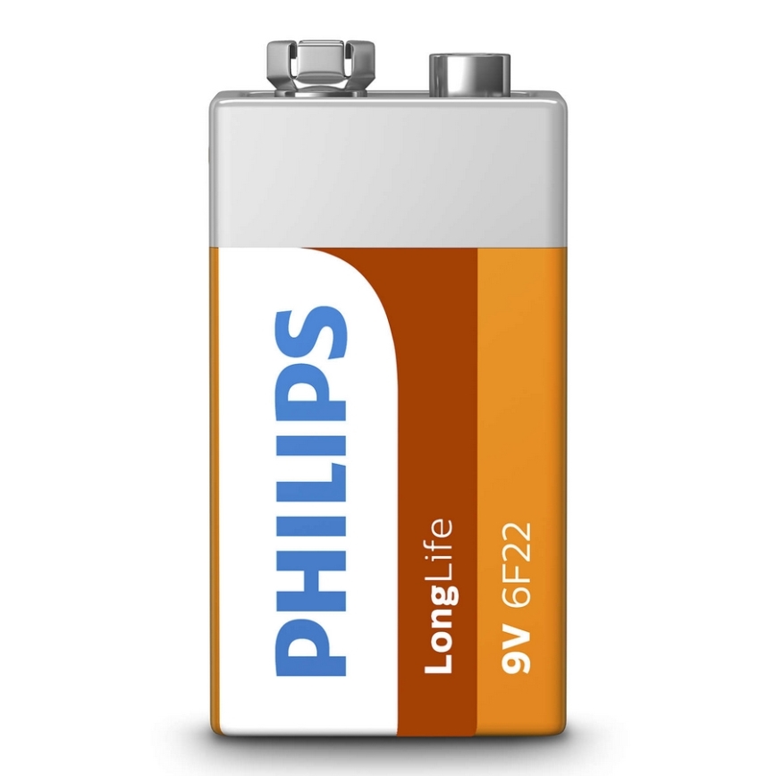 Philips 6F22L1B/10 - Cinka hlorīda baterija 6F22 LONGLIFE 9V 150mAh