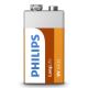 Philips 6F22L1B/10 - Cinka hlorīda baterija 6F22 LONGLIFE 9V