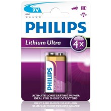 Philips 6FR61LB1A/10 - Litija baterija 6LR61 LITHIUM ULTRA 9V 600mAh