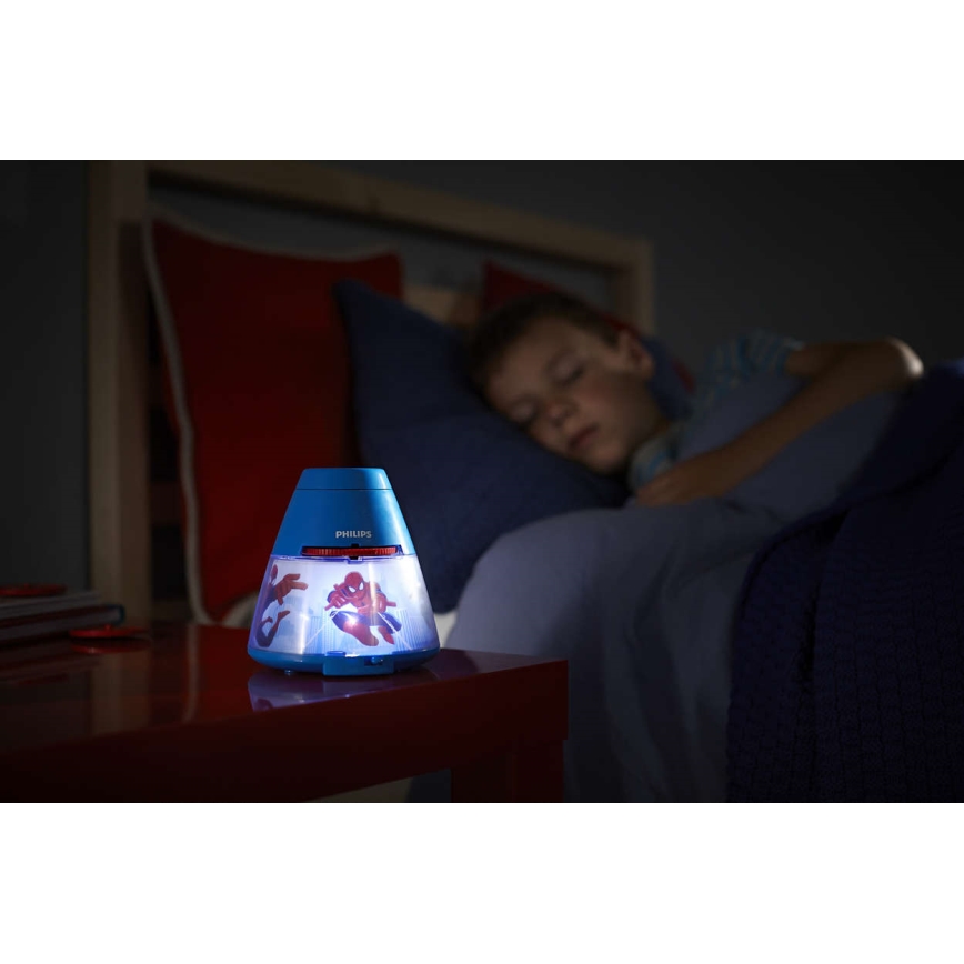 Philips 71769/40/16 - LED Bērnu lampa un projektors MARVEL SPIDER-MAN 1xLED/0.1W