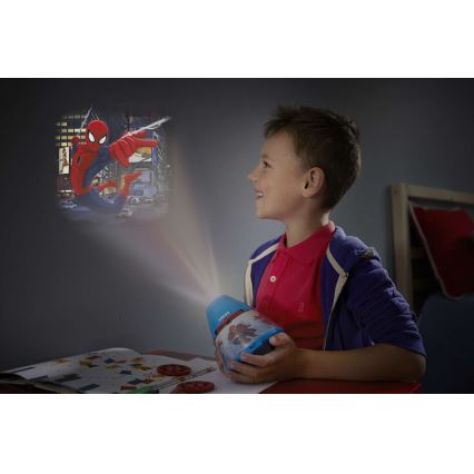 Philips 71769/40/16 - LED Bērnu lampa un projektors MARVEL SPIDER-MAN 1xLED/0.1W