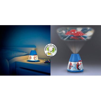 Philips 71769/40/16 - LED Bērnu lampa un projektors MARVEL SPIDER-MAN 1xLED/0.1W