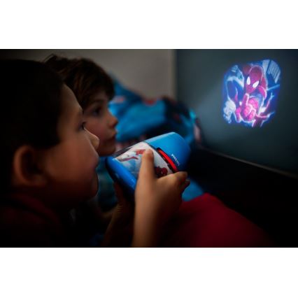 Philips 71769/40/16 - LED Bērnu lampa un projektors MARVEL SPIDER-MAN 1xLED/0.1W