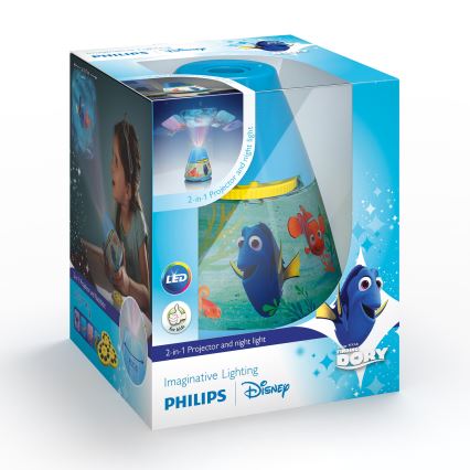 Philips 71769/90/16 - LED  Bērnu projektors DISNEY DORY LED/0,1W/3xAAA