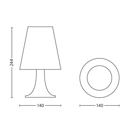 Philips - LED Bērnu galda lampa 1xLED/2,3W/230V