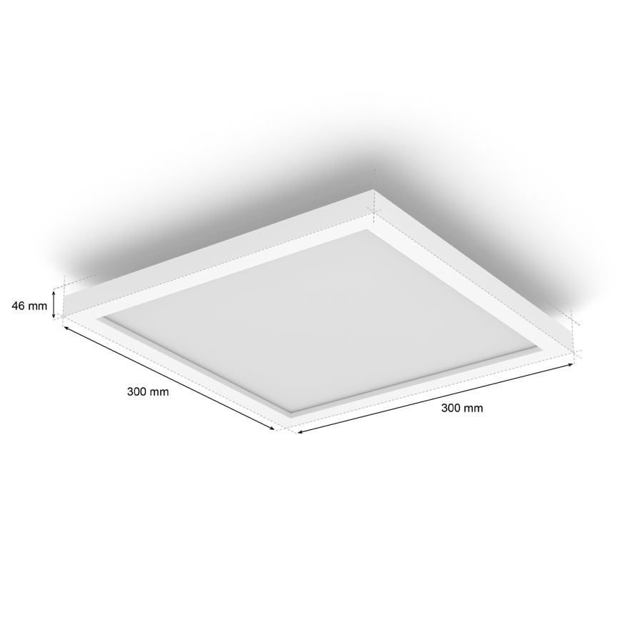 Philips - Regulējams LED griestu gaismeklis Hue AURELLE LED/19W/230V 2200-6500K 30x30 cm balts