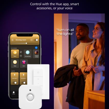 Philips - dimējama LED griestu lampa Hue AURELLE LED/21W/230V 2200-6500K Ø 39,5 cm melna